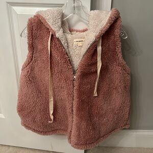 Pink Faux Fur Vest